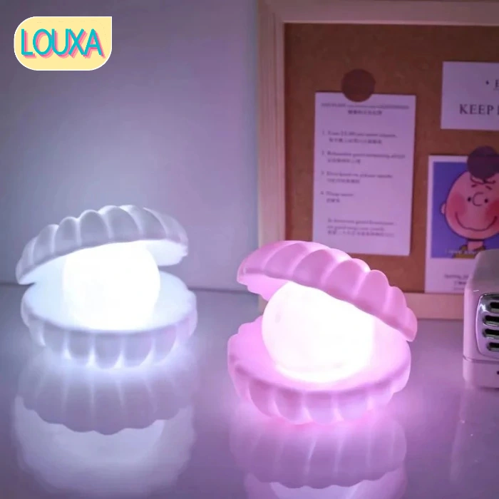 Lampu Tidur Anak LED Karakter Mutiara Shell Night Lamp