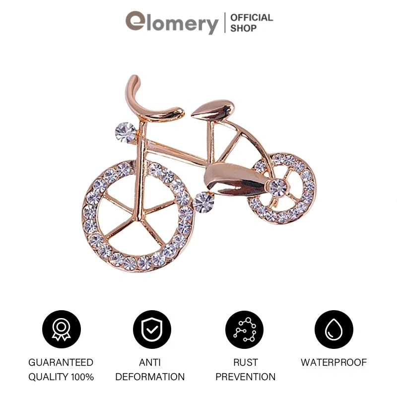 Elomery Bros Sepeda Jilbab Berlian Emas Bicycle Brooch Bros