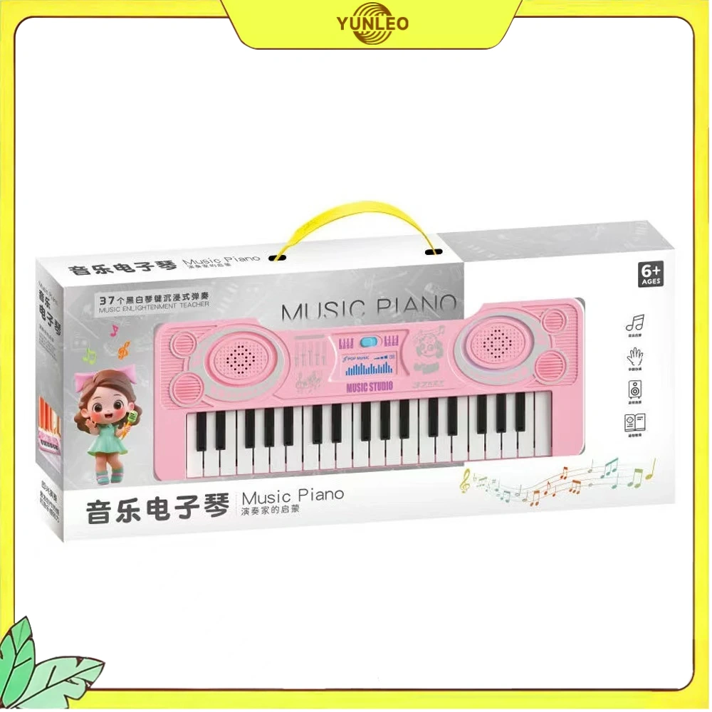 YUNLEO Organ Piano Anak Musical Keyboard 37 Keys  Piano Elektronik Taman Kanak-kanak Piano Mainan Awal