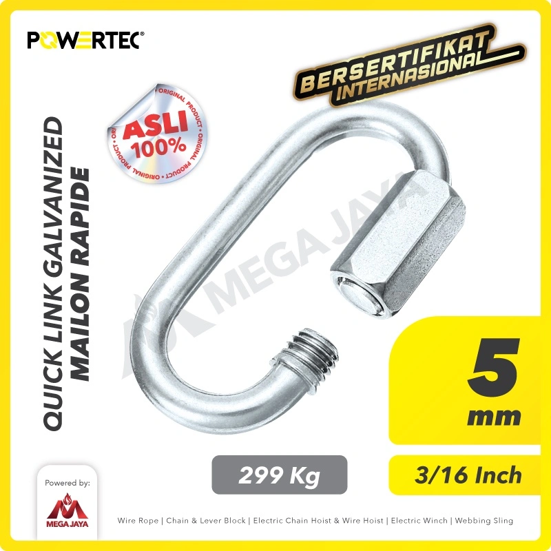 POWERTEC Quick Link / Mailon Rapide 5mm Screw Lock Climbing Gear