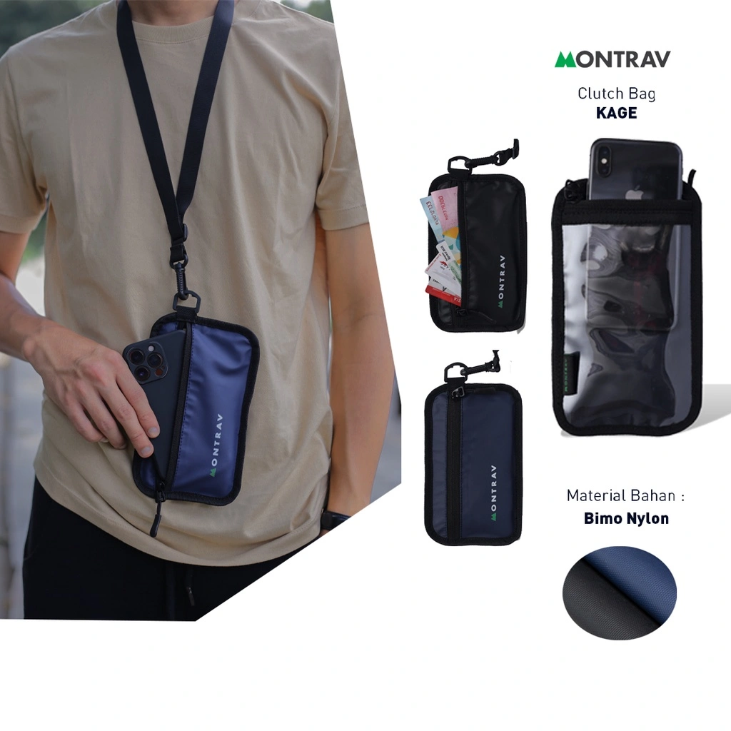 MONTRAV - Sling Phone - Pouch Wallet - Dompet Hp - Kage - Waterproof Anti Air