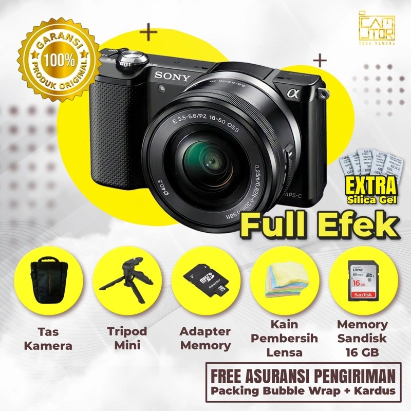 Sony A5000 Wifi Kit 16-50mm Oss Termurah Mulus Siap Pakai