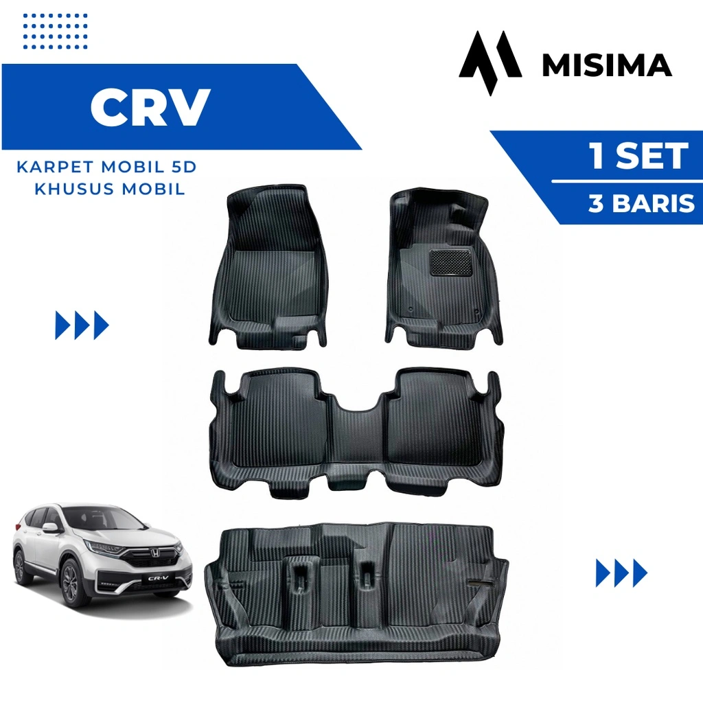 Karpet Mobil CRV 2017-2022 5D MISIMA – Premium Anti Air & Anti Slip | Interior Elegan & Aman