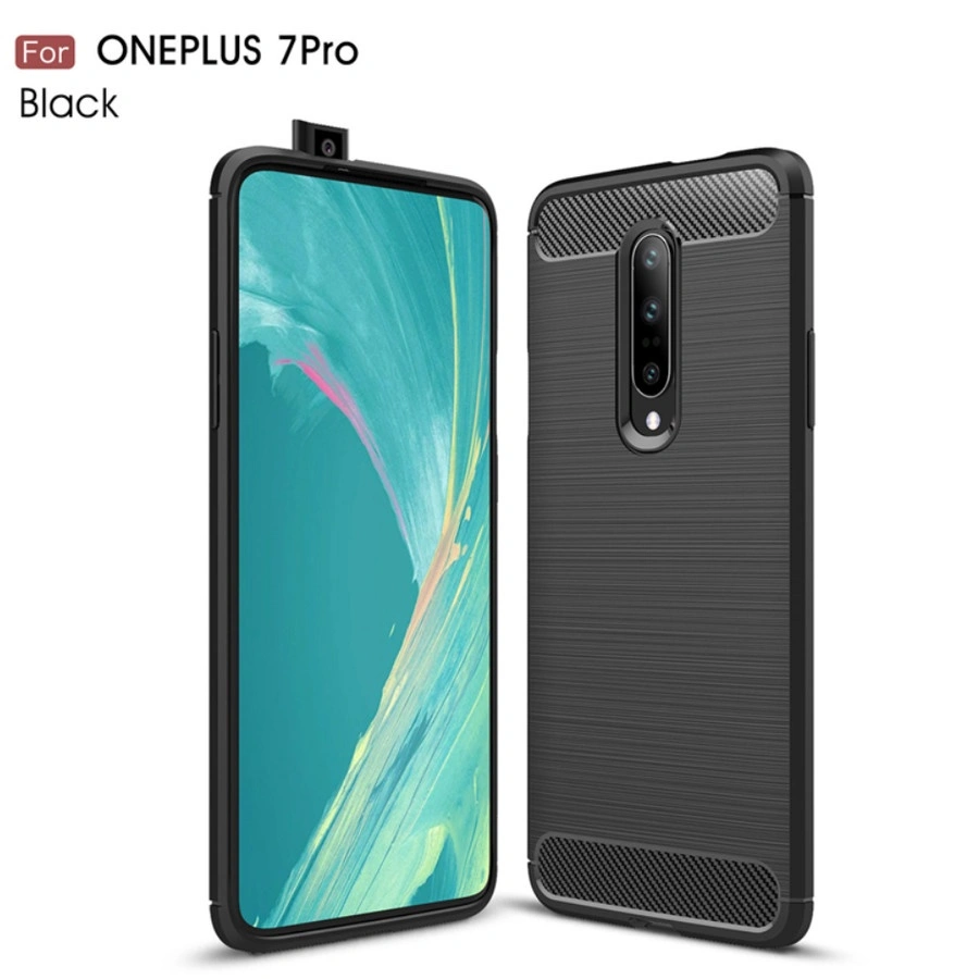Case Oneplus 7 Pro Rugged Armor Carbon Fiber Anti Shock Proof