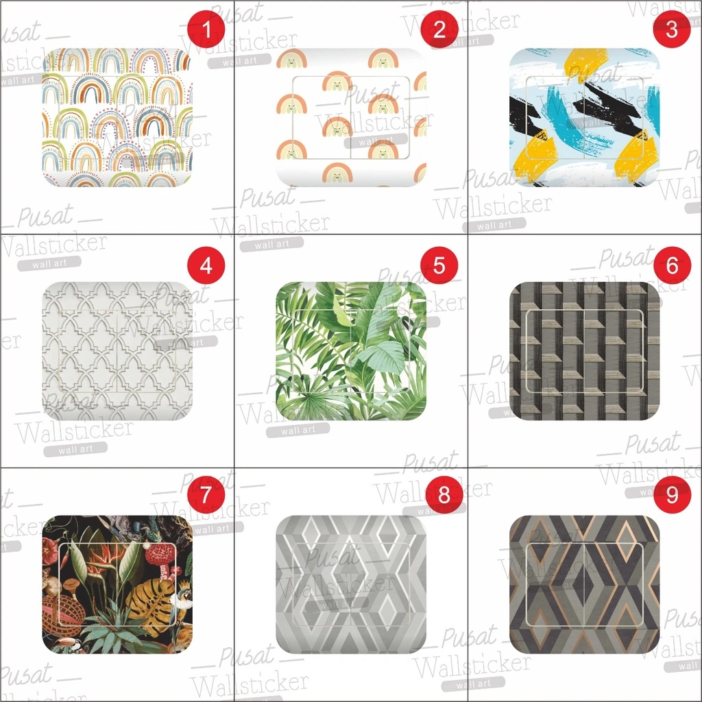Puswall - Stiker Saklar / Sticker Tombol Saklar Motive 6