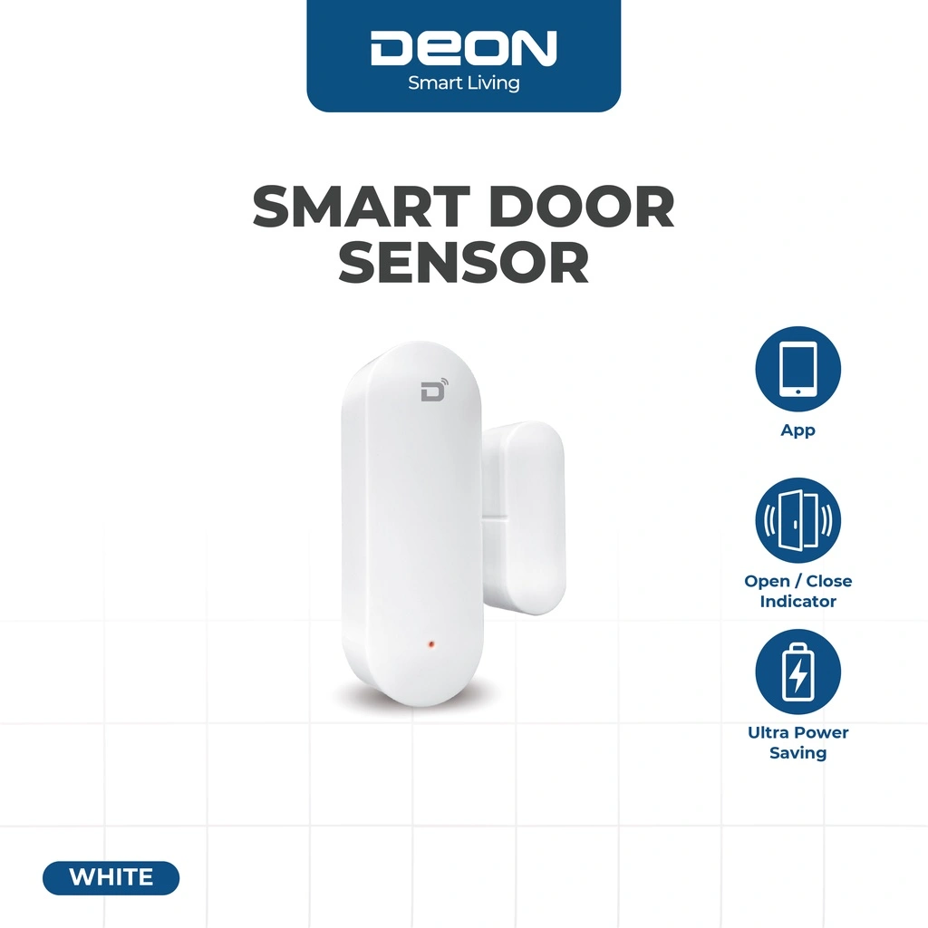 DEON Smart Door Sensor White | Sensor Pintu Jendela | Alarm Pintu Rumah