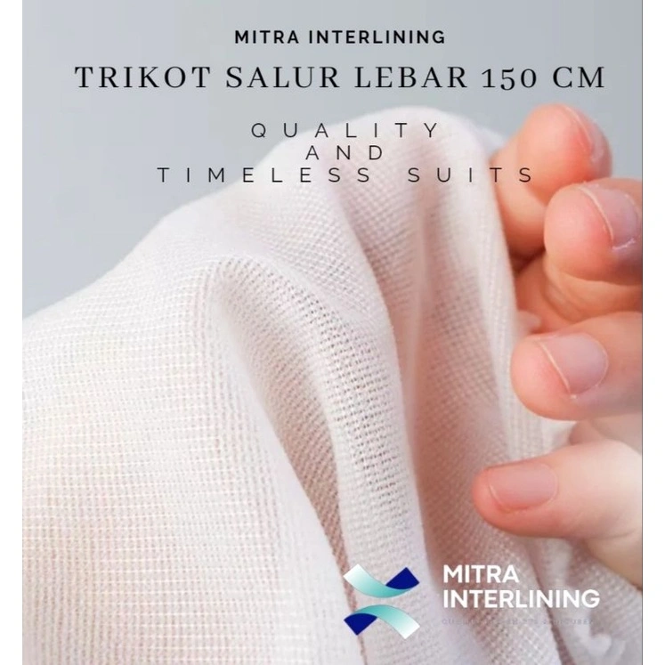 Trikot Lem Dengan Motive Garis Atau Salur Untuk Furing Batik Katun