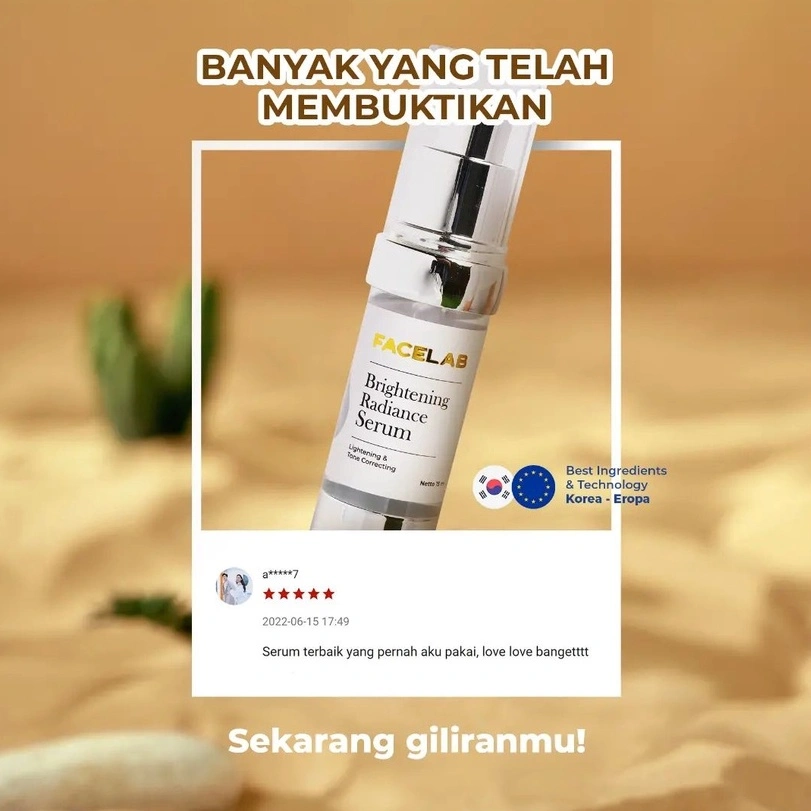 FACELAB - BRIGHTENING RADIANCE SERUM 15 ML | SERUM UNTUK NODA HITAM (FLEK)