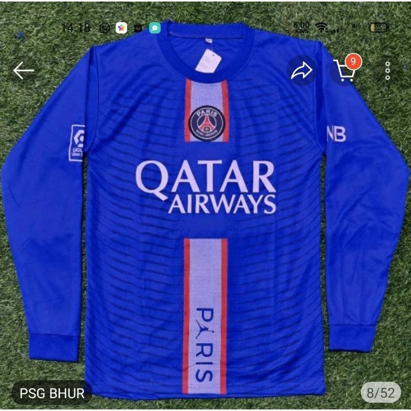 baju bola lengan panjang size L,untuk dewasa