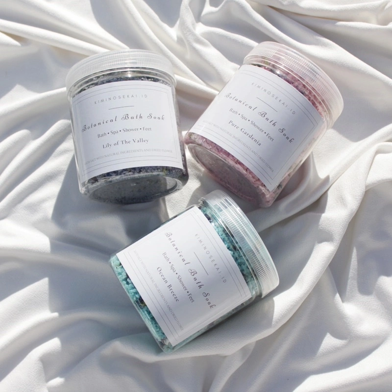Garam Mandi Kaki Botanical Bath Soak 500gr Bath Salt by kiminosekai.id Hampers Gift Box Garam Mandi Relaxing Aromatherapy  Natural Sea Salt Rose Petal Premium - Spa Kaki - Foot Bath - Spa Shower 125gr - Penghilang Pegal Bau Badan