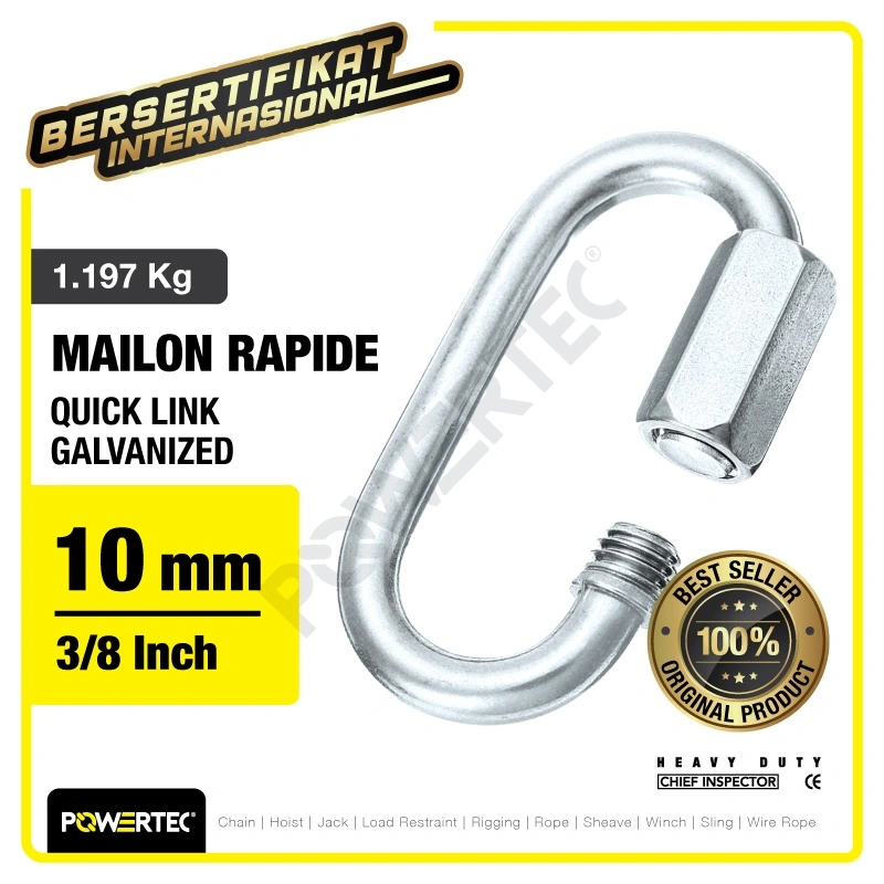 POWERTEC Quick Link / Mailon Rapide 10mm Screw Lock Climbing Gear 