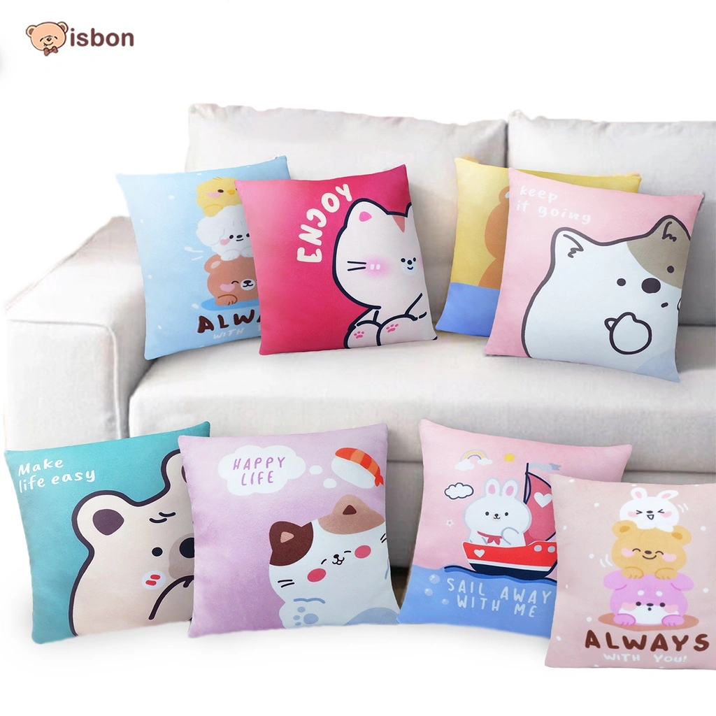 Bantal Sofa Motif Life Quotes Series empuk halus ringan traveling by Istana Boneka
