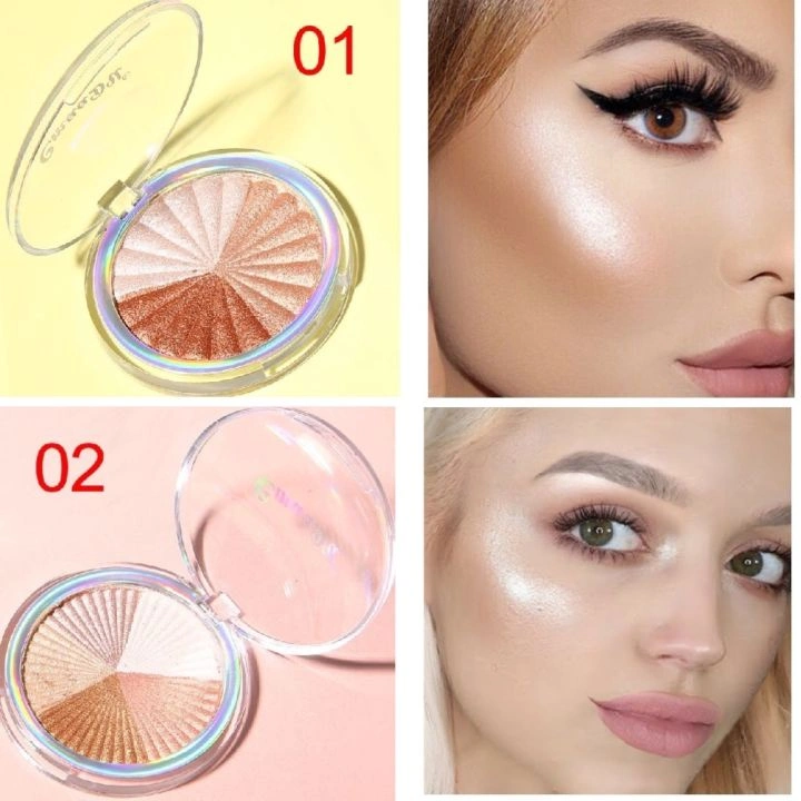 HIGHLIGHTER CMAADU SHIMMER Make Up Powder Glitter Bronzer Contour Palet oil control brighten