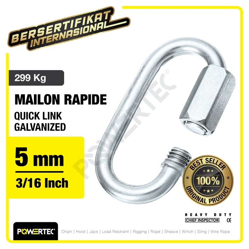 POWERTEC Quick Link / Mailon Rapide 5mm Screw Lock Climbing Gear