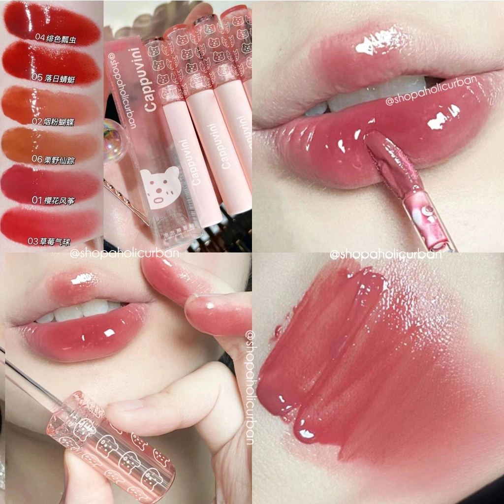 CAPPUVINI GLASS LipGloss Korean Lip Gloss Water LipGloss Mirror Korean Lipstick Lip Tint Glossy Lipstick