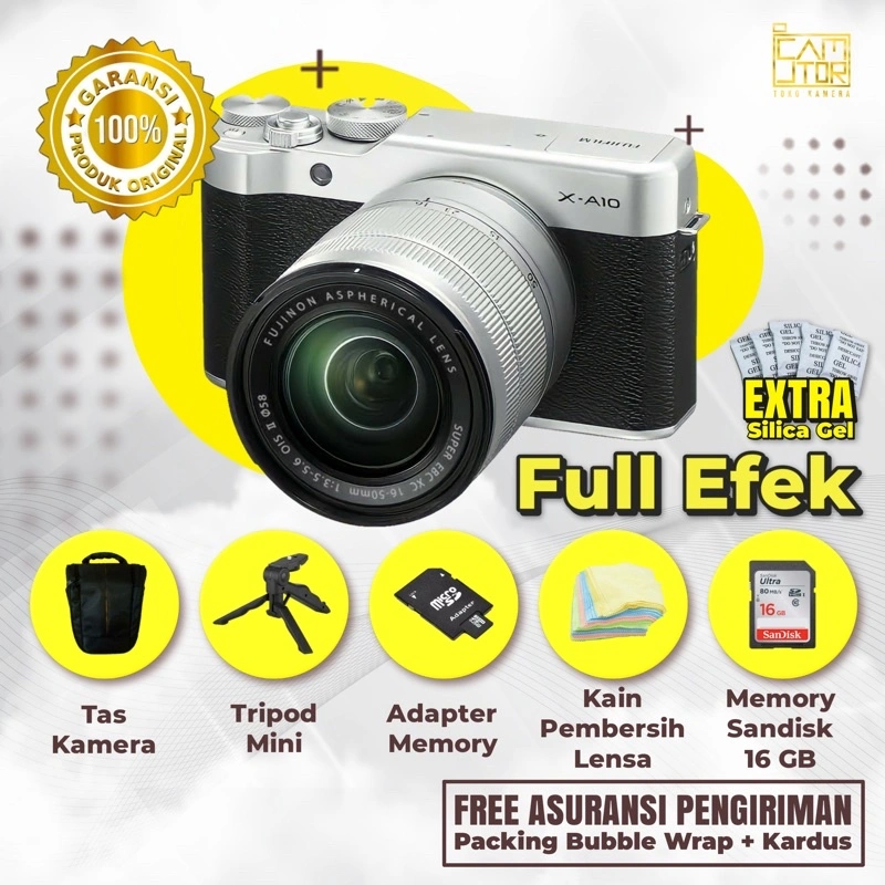 Fujifilm Xa-10 Lensa 16-50mm Fullset Mulus Murah Tinggal Pakai