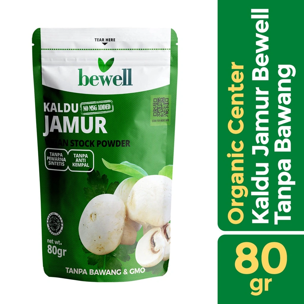 Organic Center - Bewell Kaldu Jamur Tanpa Bawang 80gr - Non MSG