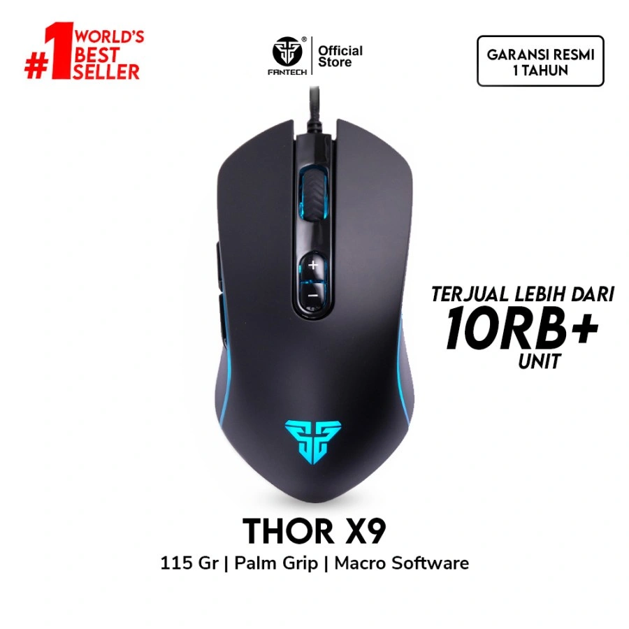 Fantech THOR X9 Mouse Gaming Kabel Macro Software TERLARIS