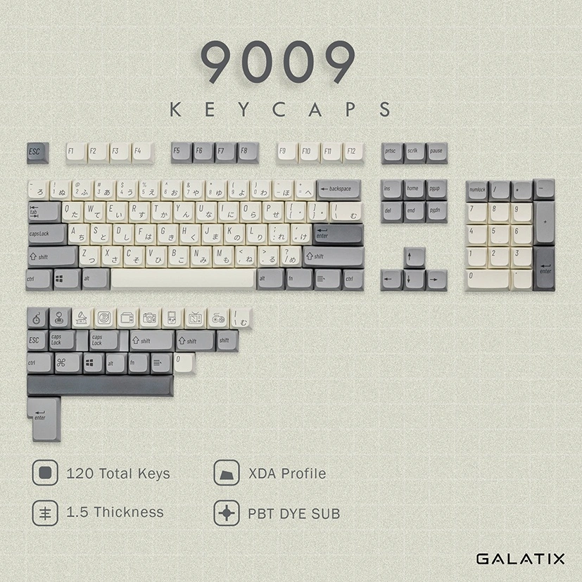 Keycaps Japan XDA Keycap Japanase 9009 For Mechanical Keyboard