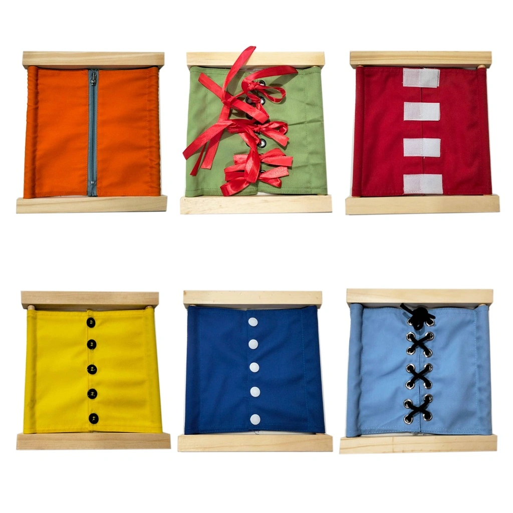 Omocha Toys - Dressing Frame Montessori APE Keterampilan Tangan Alat Peraga Edukasi