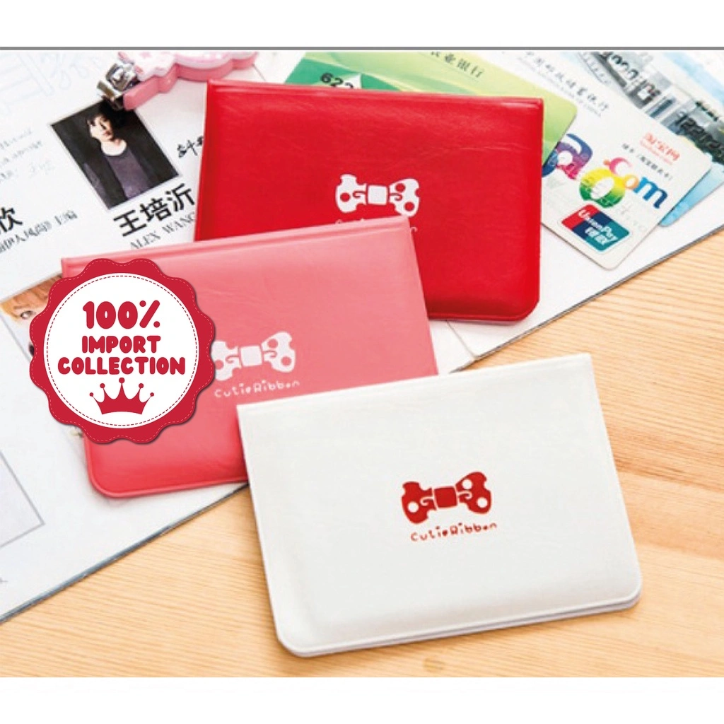 Dompet Kartu Lipat ZamZam Card Slot Logo Pita Cute Wallet Cutie Holder Korean Style