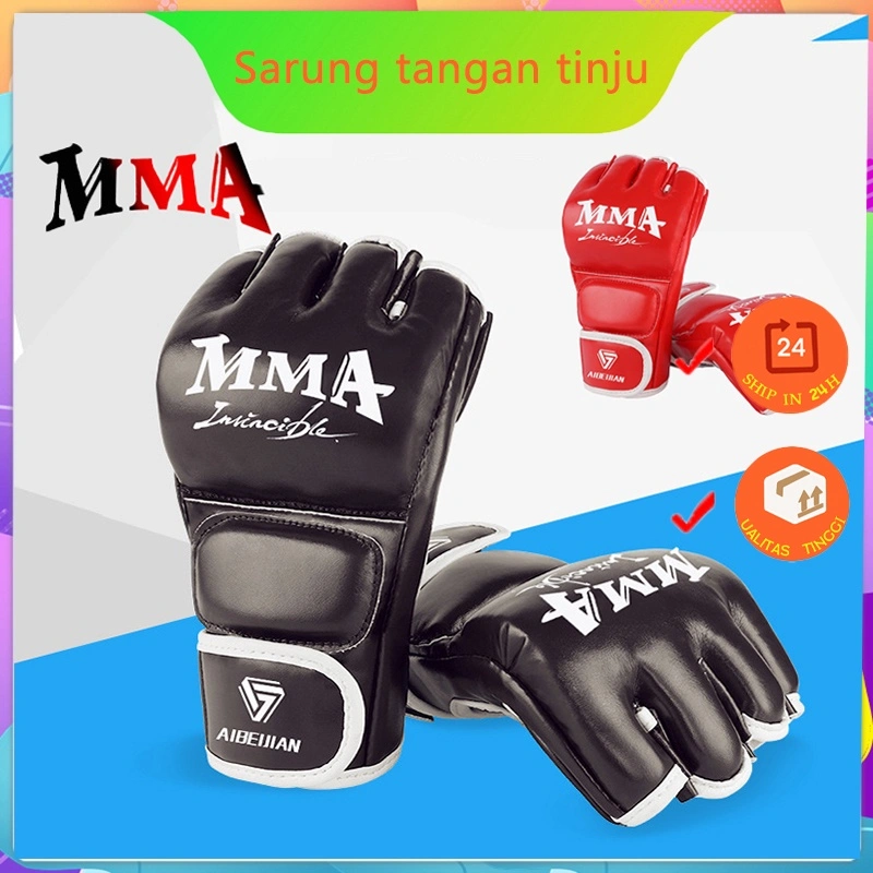 Sarung Tinju MMA / Sarung Tinju UFC / Glove MMA Murah / Sarung Tangan Glove Muay Thai / Sarung Tangan Tinju Setengah Jari