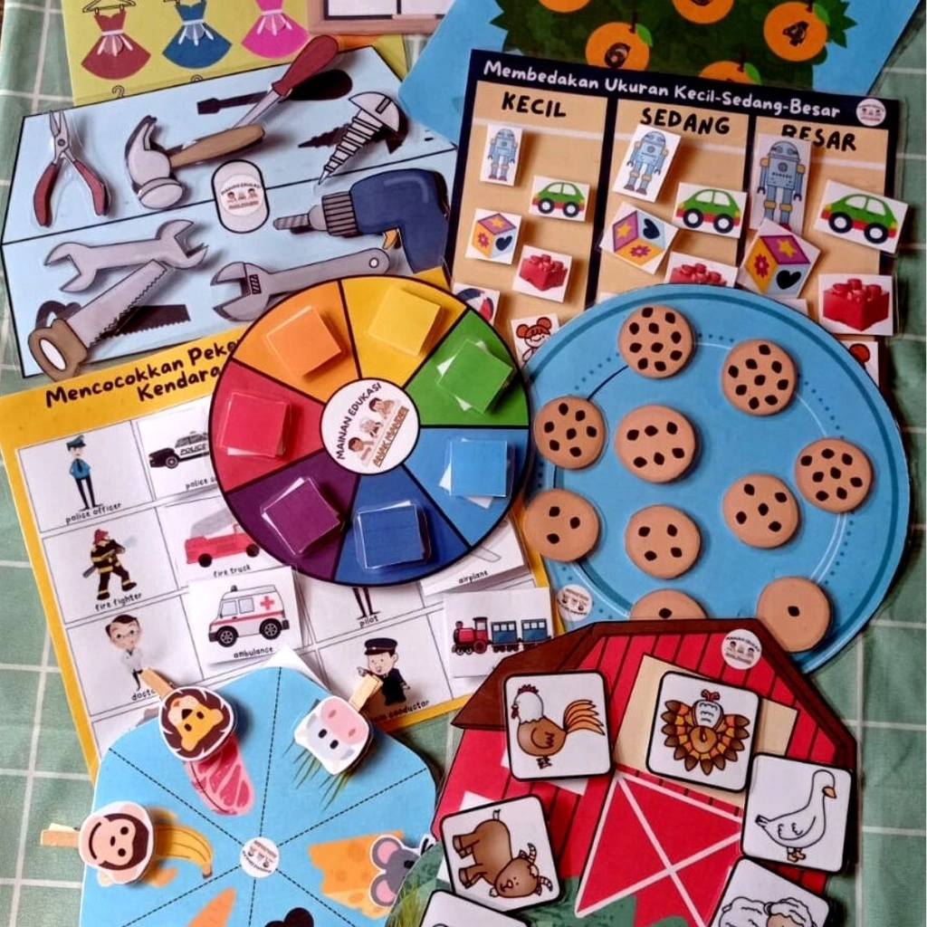 MAINAN EDUKASI EDUKATIF ANAK BALITA 2 3 4 5 6 TAHUN MONTESSORI TOYS PAUD TK Busybook bussy page