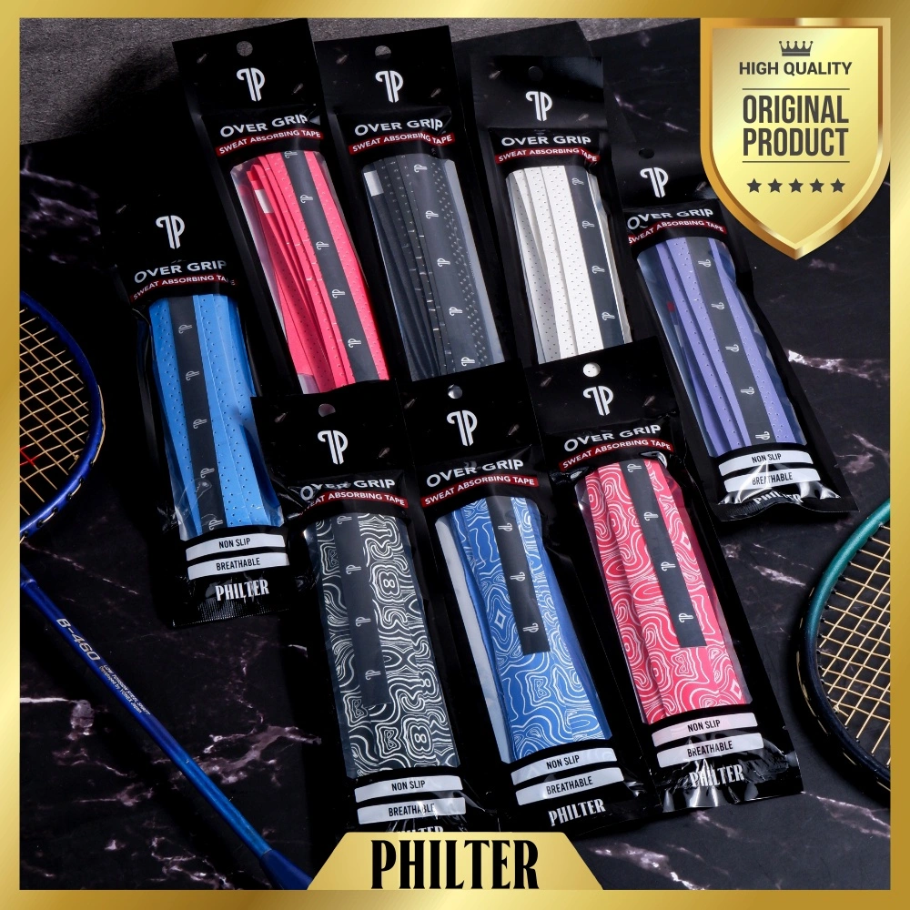 Grip Karet Tulang Raket Badminton Philter Original High Quality