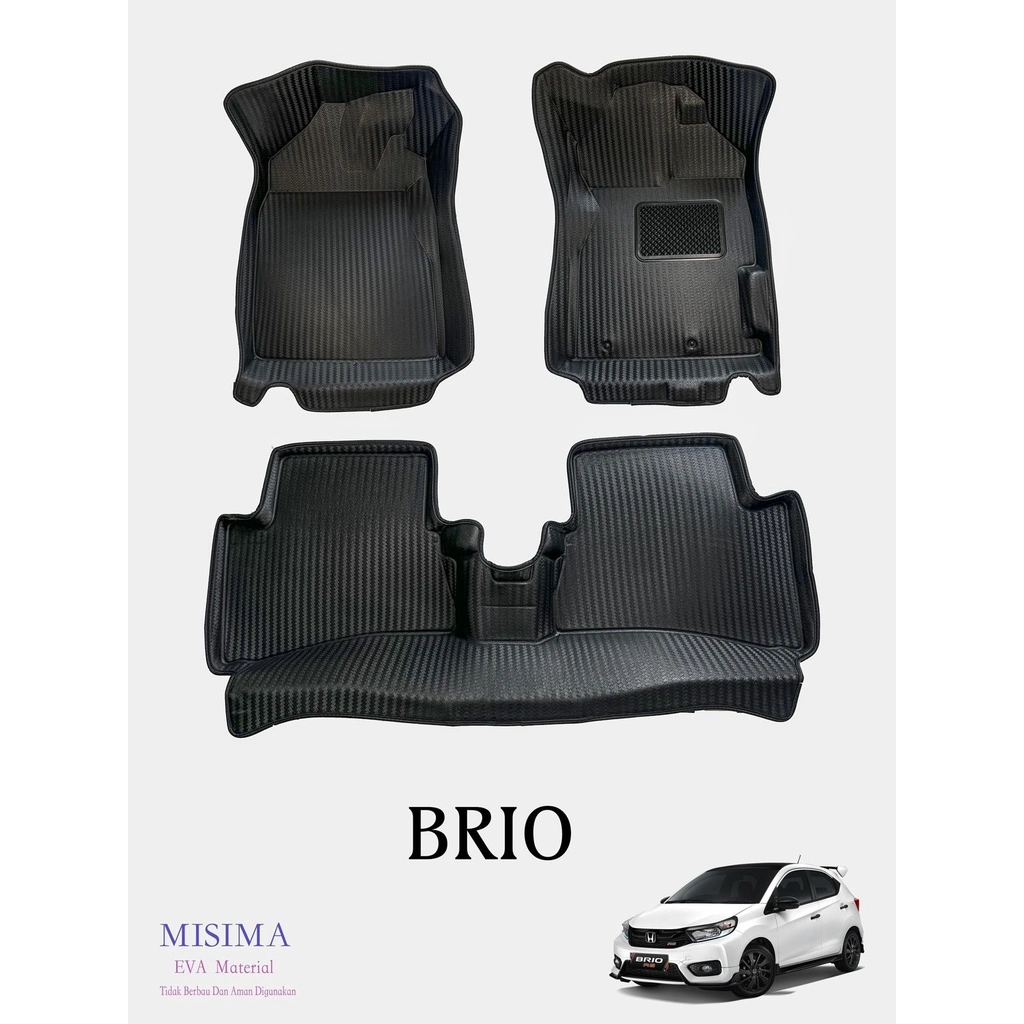 Karpet Mobil 5D MISIMA Honda BRIO 2011-2022– Anti Slip & Anti Air | Full Set Interior Premium
