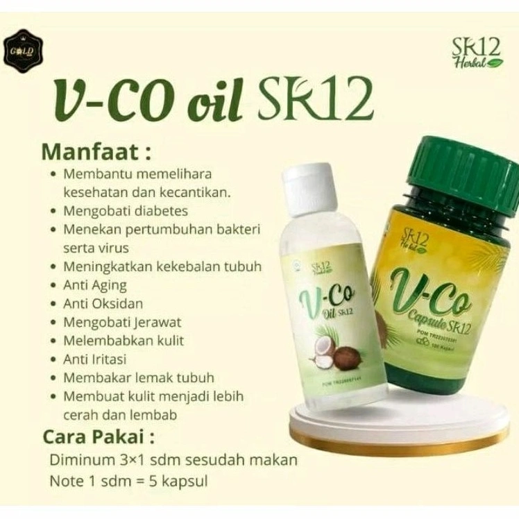 VCO SR12 Virgin Coconut Oil Minyak Kelapa Murni Imun Booster