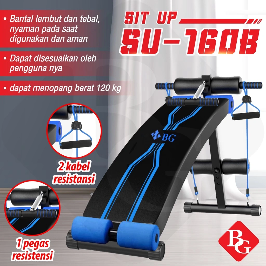HTD Sport Alat Sit Up Bench Bangku Fitnes Latihan Otot Perut Pinggang Paha Kursi Gym Fitness Multifungsi