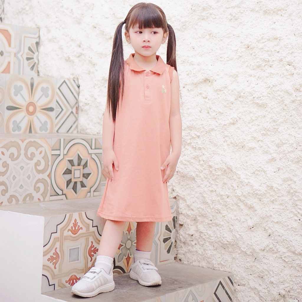 KEOLA - Basic Casual Polo Dress Katun Anak / Rok Anak - Flower Series