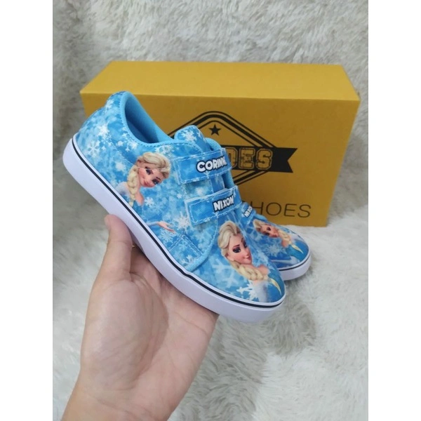SEPATU ANAK KARAKTER FROZEN PENDEK FREE CETAK NAMA DAN PHOTO TERLARIS DAN TERMURAH/FASHION KIDS/TREND/VIRAL