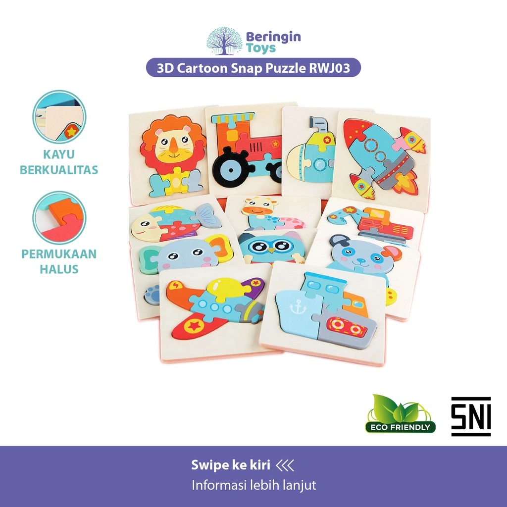 Beringin Toys Puzzle Kayu / Mainan Edukasi / Mainan Puzzle Anak / Mainan Anak