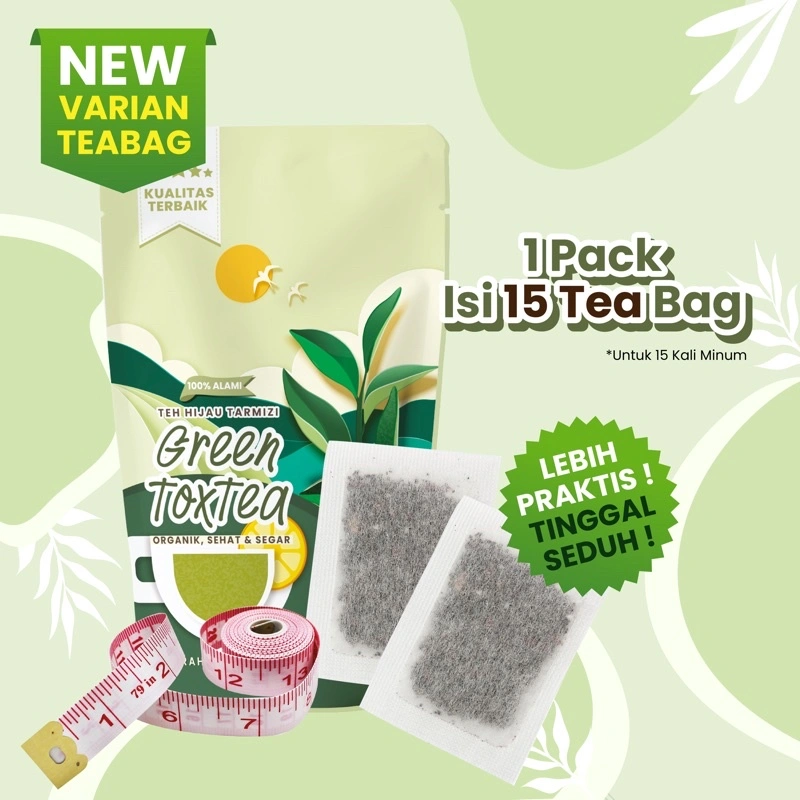TEH CELUP GREENTOXTEA TEA BAG DETOX PELANGSING BERGARANSI Hati2 Produk Palsu/Tiruan/Fake !!