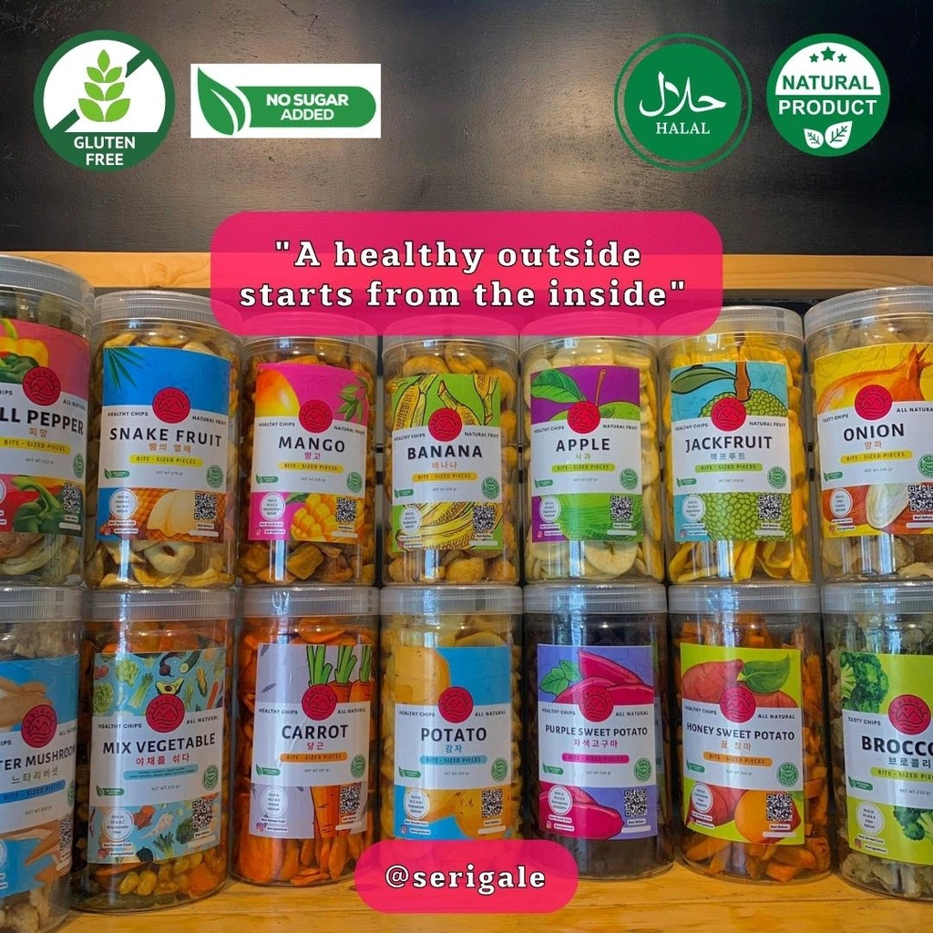 PROMO Serigale  Keripik Buah Mix I Sayur Mix I Sayur Gurih Mix I Kemasan Toples 1000 ML | Keripik Sayur Buah Premium I Diet Sehat Natural Healthy Snack