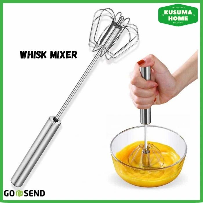 Pengaduk Adonan Makanan Kue Whisk Mixer Semi Otomatis Pengocok Telur