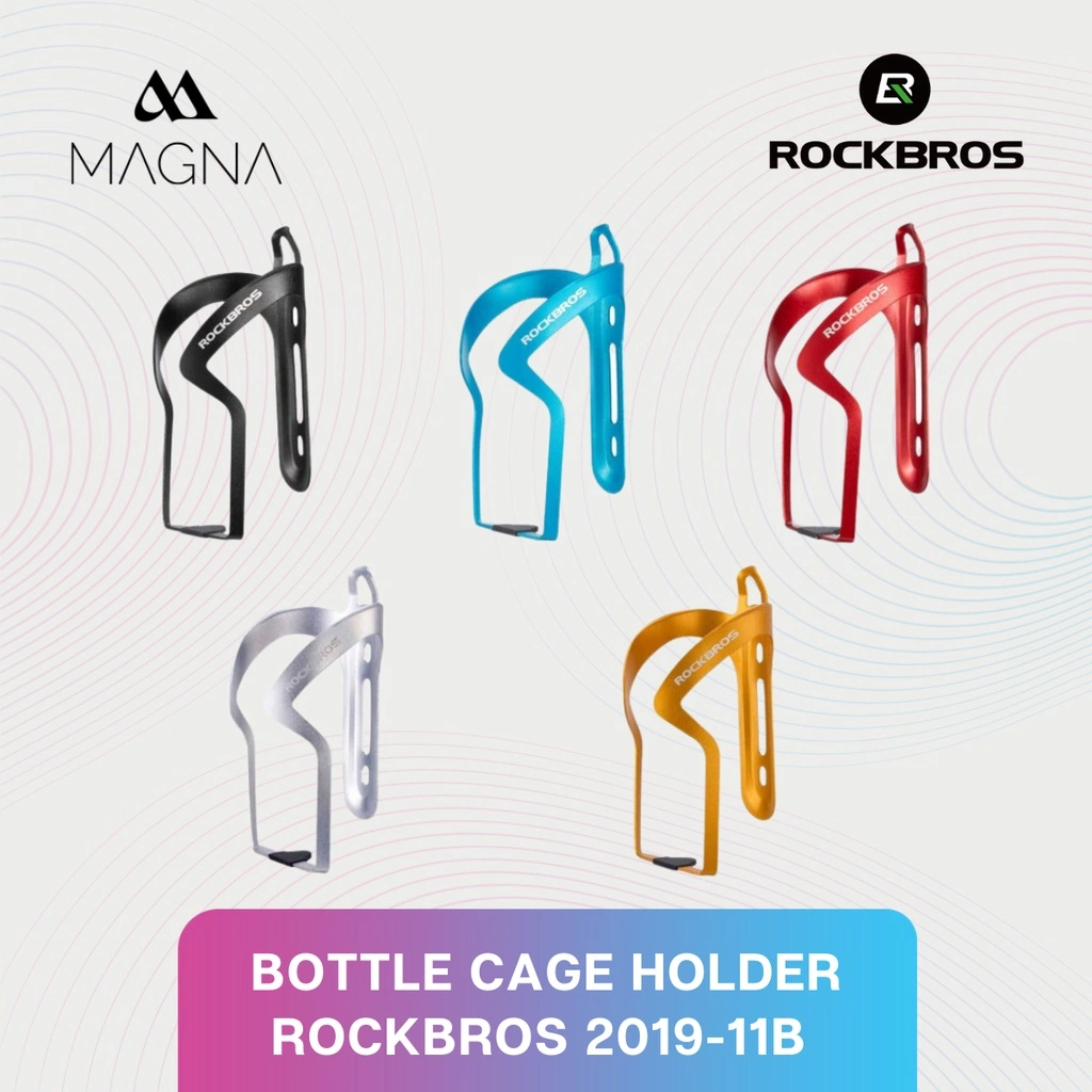 Tempat Botol Minum Sepeda Rockbros 2019-11B Bicycle Bottle Cage Holder Alumunium Alloy Gowes Gunung Roadbike Seli BMX