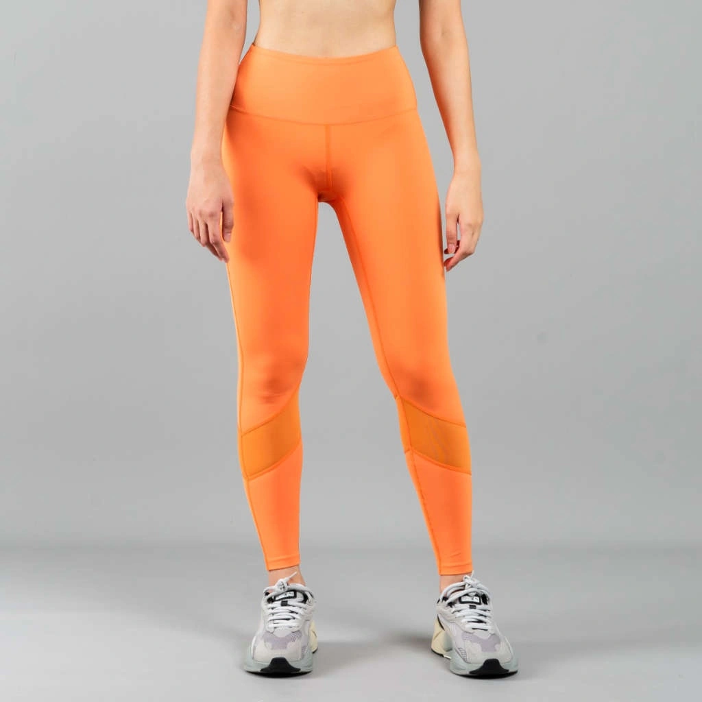 iete Breeze Mesh High Waist Running Leggings Olahraga Wanita - Orange