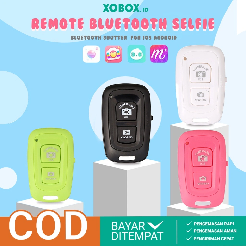 Remote bluetooth kamera hp alker ah005 / remote shutter tomsis bluetooth kamera selfie - xobox