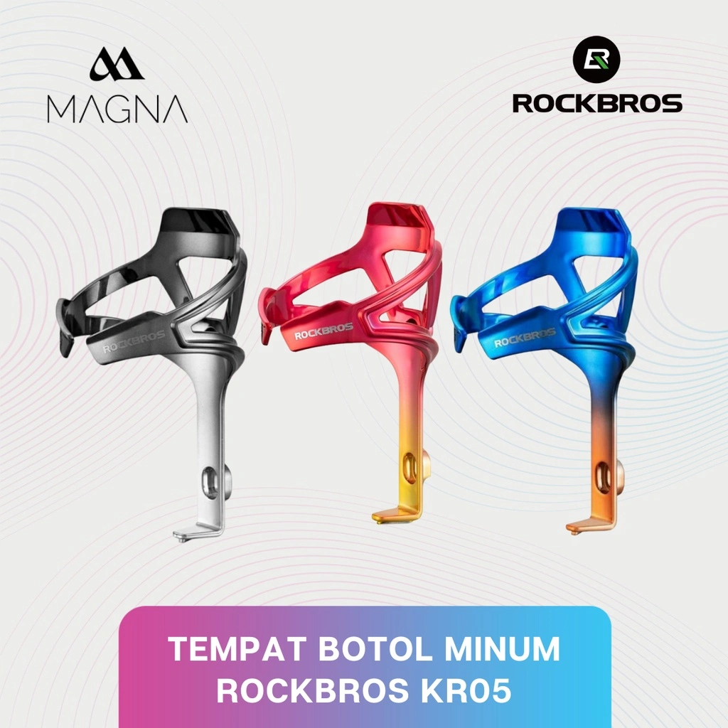 Tempat Botol Minum Sepeda Rockbros KR05 Bicycle Bottle Cage Holder Alumunium Alloy Gowes Gunung Roadbike Seli BMX