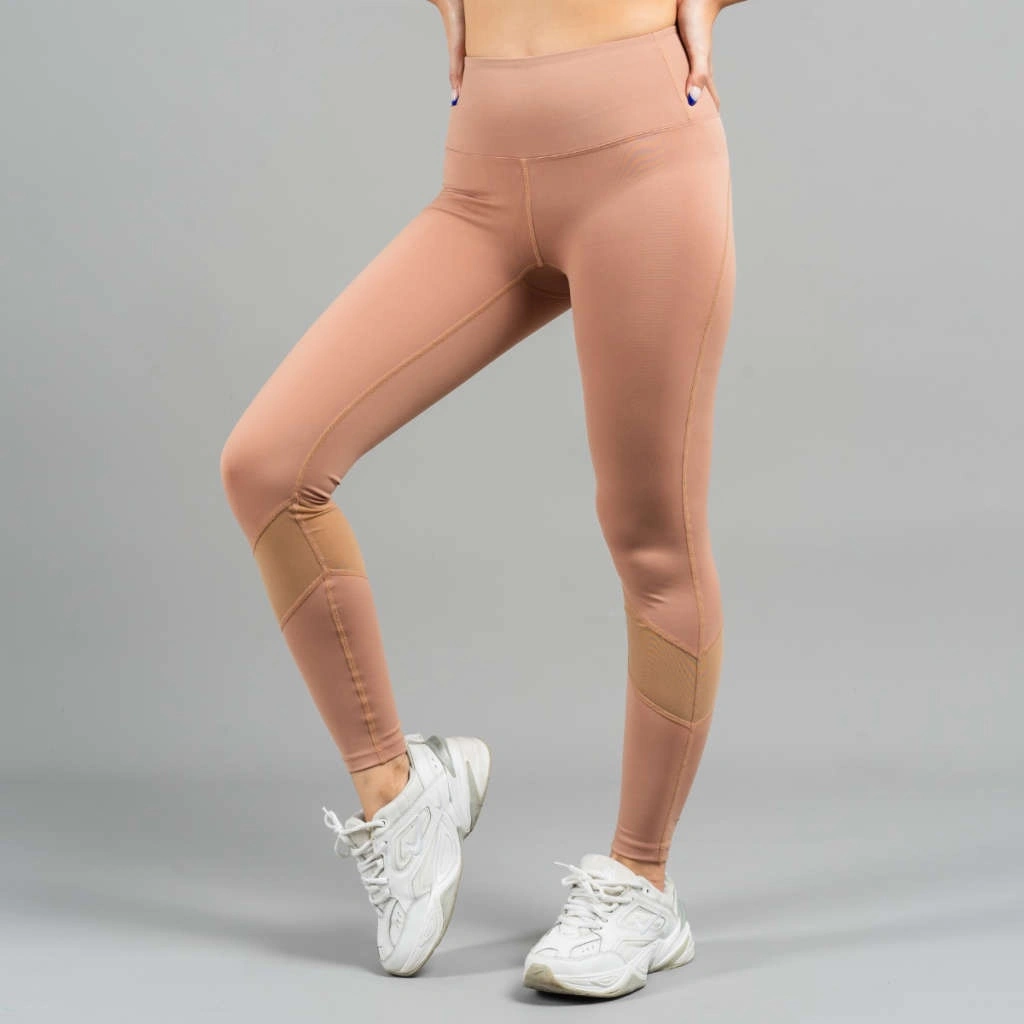 iete Breeze Mesh High Waist Running Leggings Olahraga Wanita - Nude