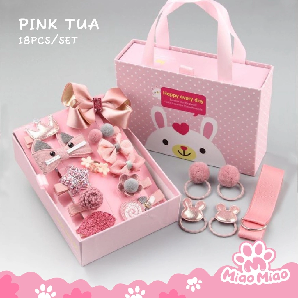 Ikat Rambut Anak Set Jepit Rambut Wanita - Kado Ulang Tahun - Bisa COD & Gratis Ongkir