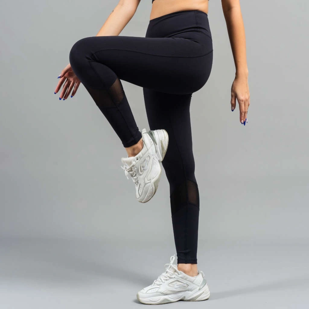 iete Breeze Mesh High Waist Running Leggings Olahraga Wanita - Black