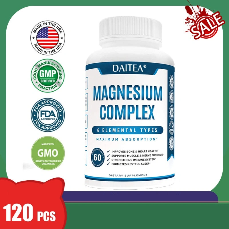 Suplemen Vitamin Kompleks Magnesium Premium 120 Kapsul Vegetarian