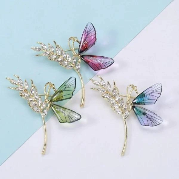 Bros Kupu Kupu Cloudy / Bross Hijab / Brooch Aksesoris Baju / Klip Kerah