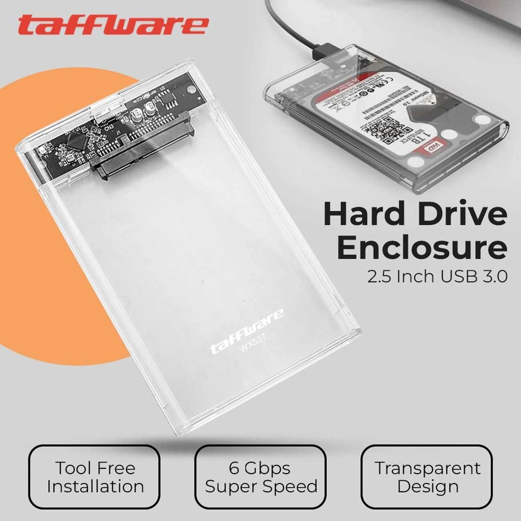Hard Drive SSD Enclosure 2.5 Inch USB 3.0 to USB Micro B 3.0 - WX537