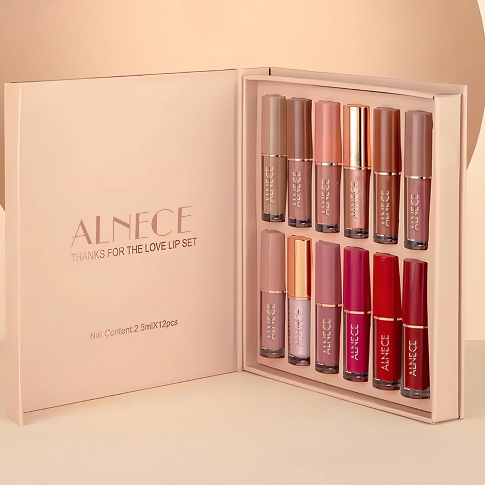 [GET 12pcs] HOT DEAL | Lipstick/Liptin Velvet Bold Merah Maroon, Gloss, Lasting, Waterproof & Sweatproof - Beauty Forever Set Lip Gloss Matte