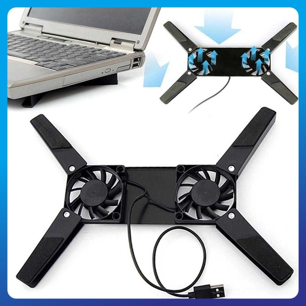 Cooling Pad Laptop Notebook Lipat Portable X Stand Dual Fan - 818