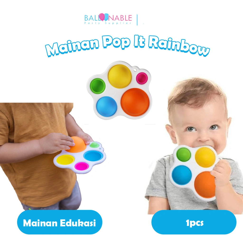 Mainan Pop It Rainbow / Fidget Toys / Sensory Play Mainan Balita Melatih Tangan